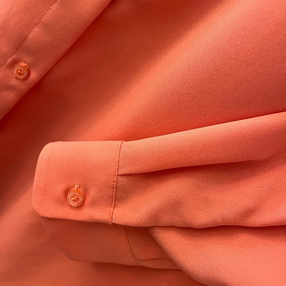 Alex Marie button up blouse, sz M, Coral color - Picture 4 of 5